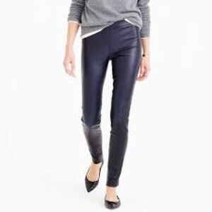 J. Crew Collection Navy Suede Leggings